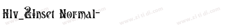 Hlv_2Inset Normal字体转换